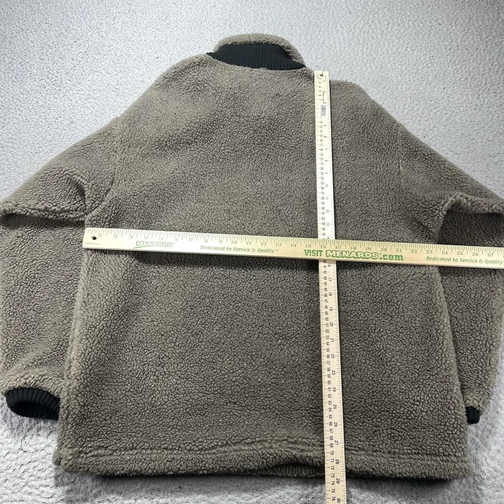 Vintage Columbia Jacket Mens Medium Brown‎ Sherpa Fleece 1/4 Zip Made In USA
